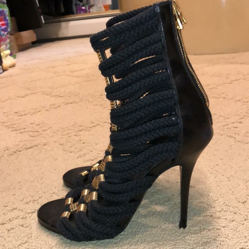 BALMAIN X H&M ROPE GLADIATOR HEELS (SIZE 41) - Picture 6 of 6